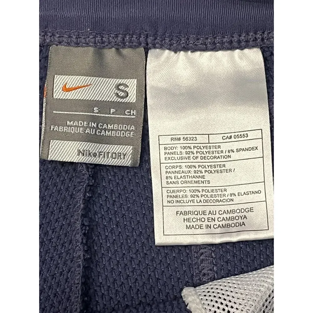 Nike Pants Womens Small Navy‎ Blue White Dri-FIT Tapered Track Athletic Gym
